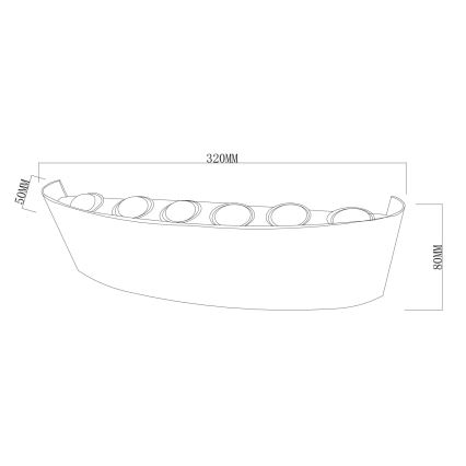 Top Light - LED udendørs væglampe RAY LED/10W/230V 3000/4000/6500K IP54 hvid