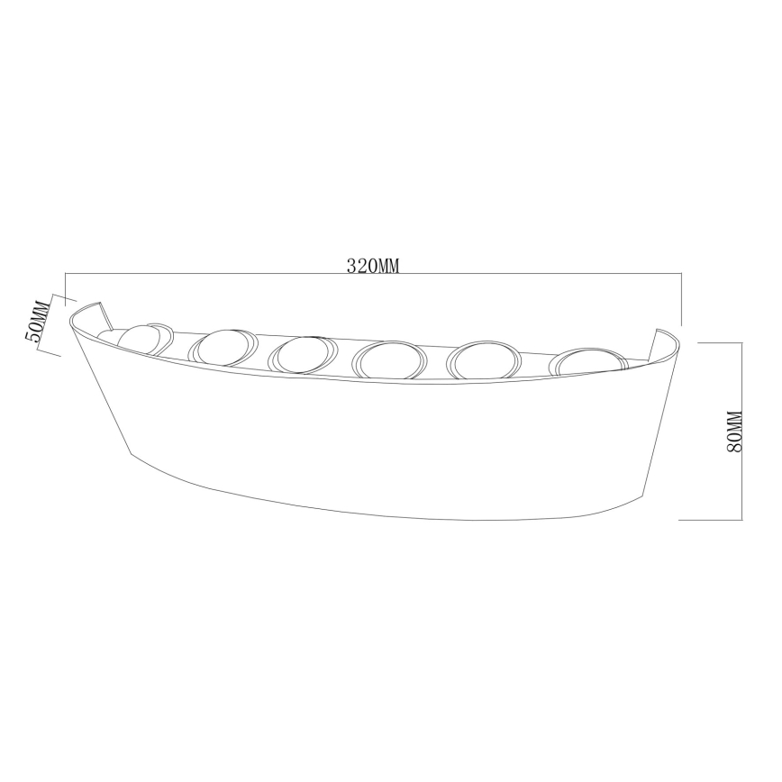 Top Light - LED udendørs væglampe RAY LED/10W/230V 3000/4000/6500K IP54 hvid