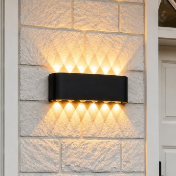 Top Light - LED udendørs væglampe RAY LED/10W/230V 3000/4000/6500K IP54 sort