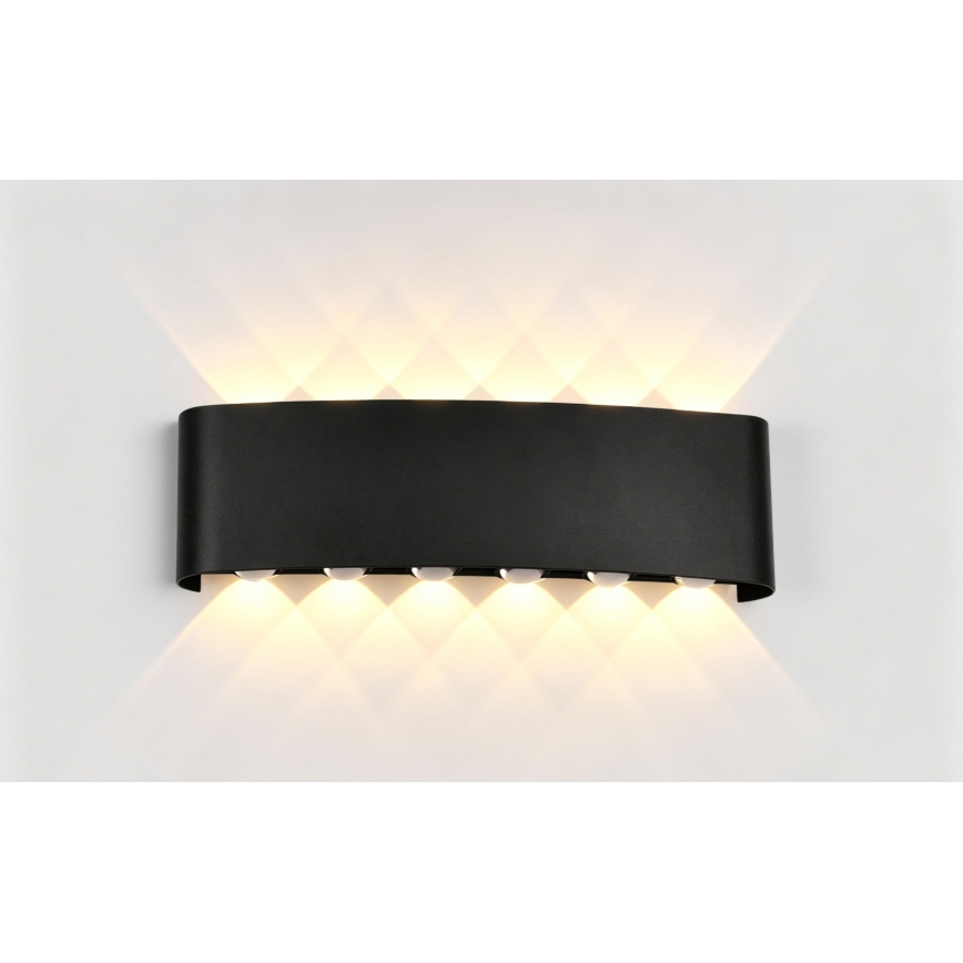 Top Light - LED udendørs væglampe RAY LED/10W/230V 3000/4000/6500K IP54 sort