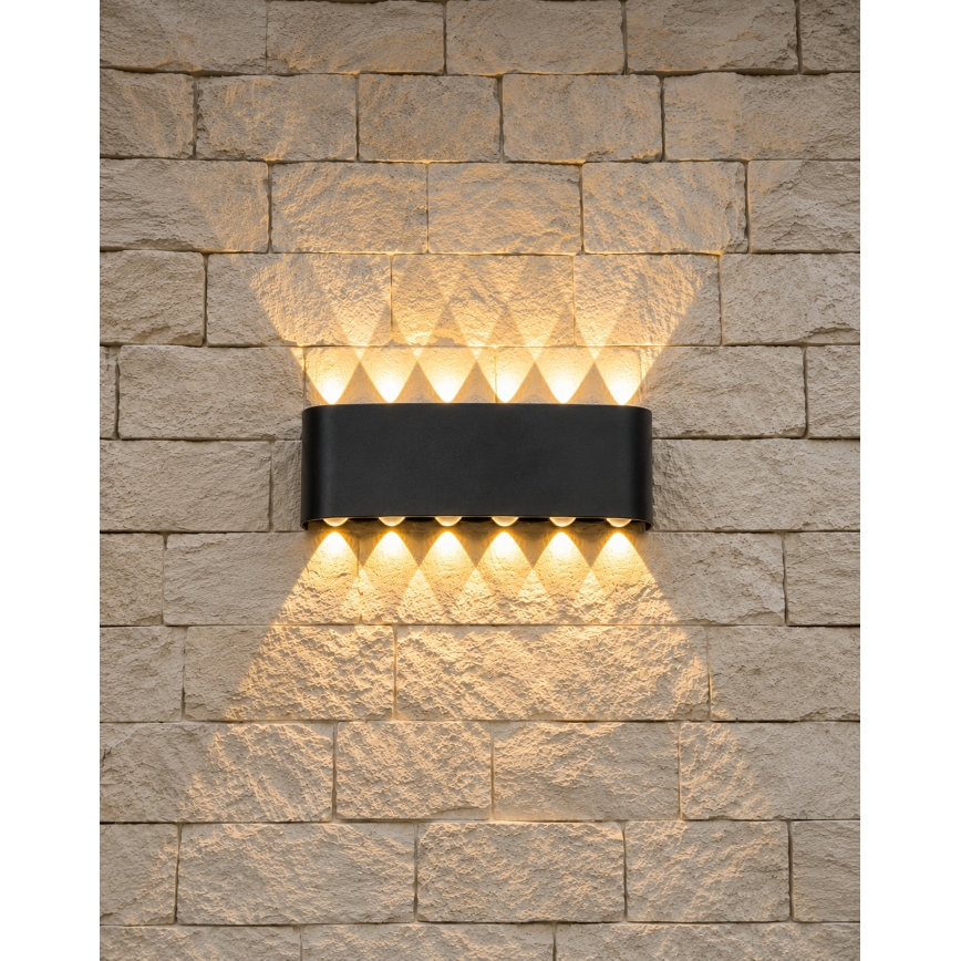 Top Light - LED udendørs væglampe RAY LED/10W/230V 3000/4000/6500K IP54 sort