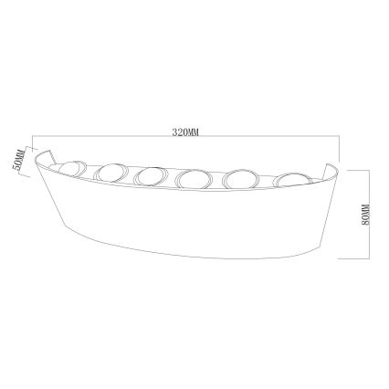 Top Light - LED udendørs væglampe RAY LED/10W/230V 3000/4000/6500K IP54 sort