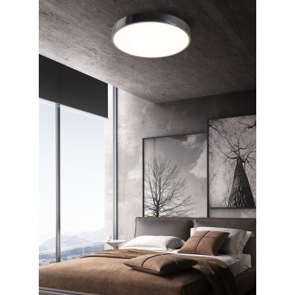 Top Light Metal 40CR + fjernbetjening - LED loftlampe dæmpbar METAL LED/51W/230V skinnende krom + fjernbetjening