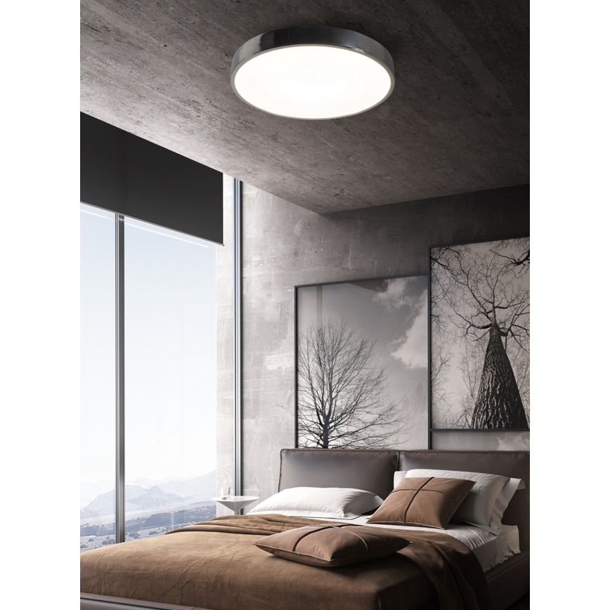 Top Light Metal 40CR + fjernbetjening - LED loftlampe dæmpbar METAL LED/51W/230V skinnende krom + fjernbetjening