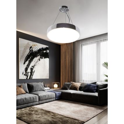 Top Light Metal 40CRZ + fjernbetjening - LED pendel dæmpbar METAL LED/51W/230V skinnende krom + fjernbetjening