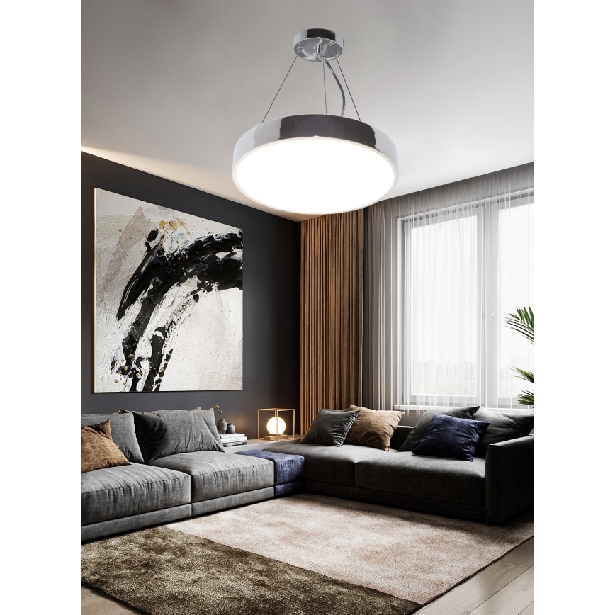 Top Light Metal 40CRZ + fjernbetjening - LED pendel dæmpbar METAL LED/51W/230V skinnende krom + fjernbetjening