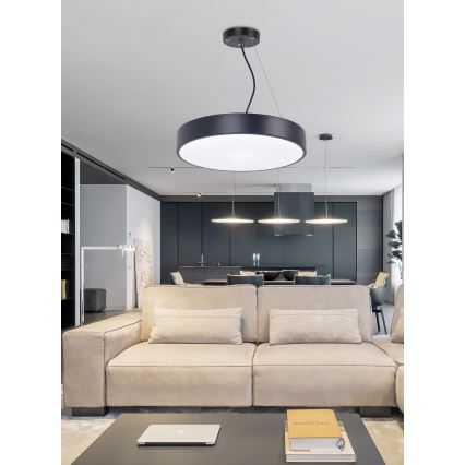 Top Light Metal 40CZ RC - LED dæmpbar loftlampe på kabel METAL LED/51W/230V sort + fjernbetjening