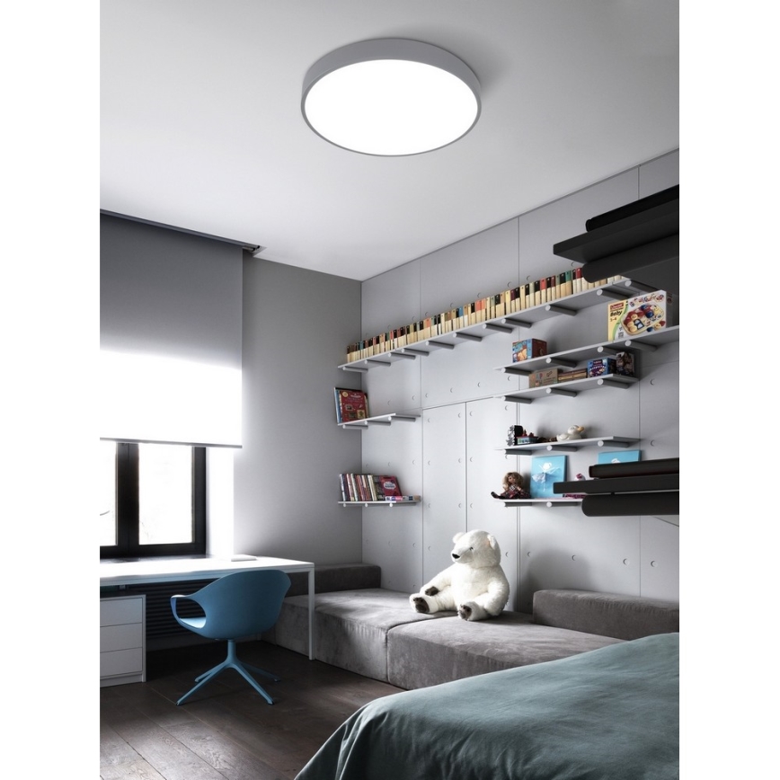 Top Light Metal 40S RC - LED dæmpbar loftlampe LED/51W/230V grå + fjernbetjening