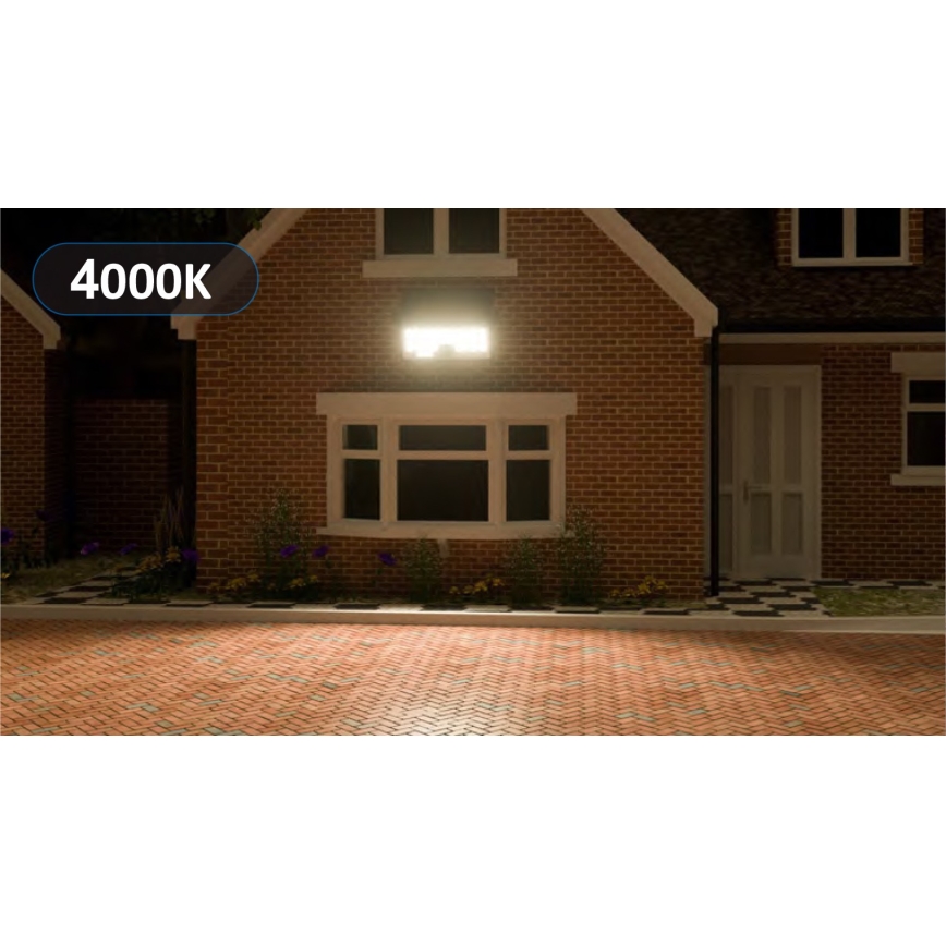 Top Light - Soldrevet LED vægprojektør med sensor HELEON PRO LED/8W/3,7V IP65 4000K 2600 mAh