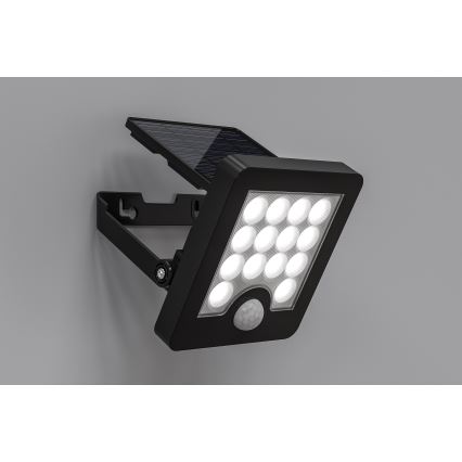 Top Light - Soldrevet LED vægprojektør med sensor HELEON S LED/5W/3,7V IP65 4000K 1800 mAh