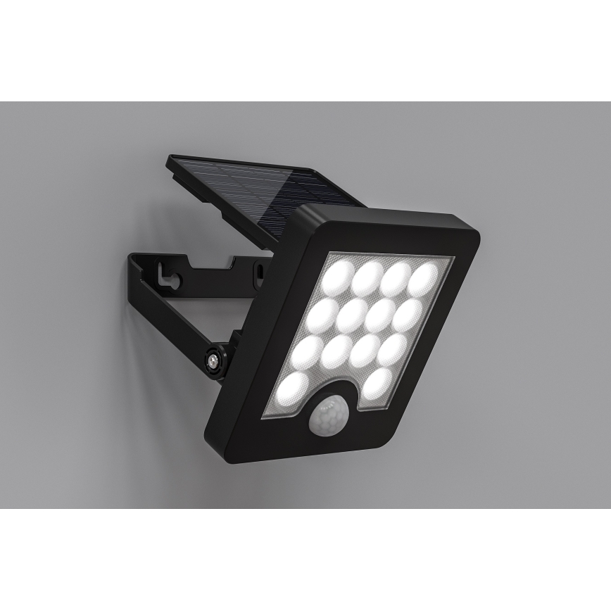 Top Light - Soldrevet LED vægprojektør med sensor HELEON S LED/5W/3,7V IP65 4000K 1800 mAh