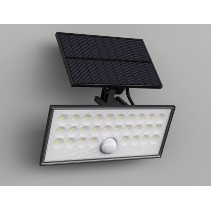 Top Light - Soldrevet LED vægprojektør med sensor HELEON VARIO LED/8W/3,7V IP65 4000K 2200 mAh + fjernbetjening