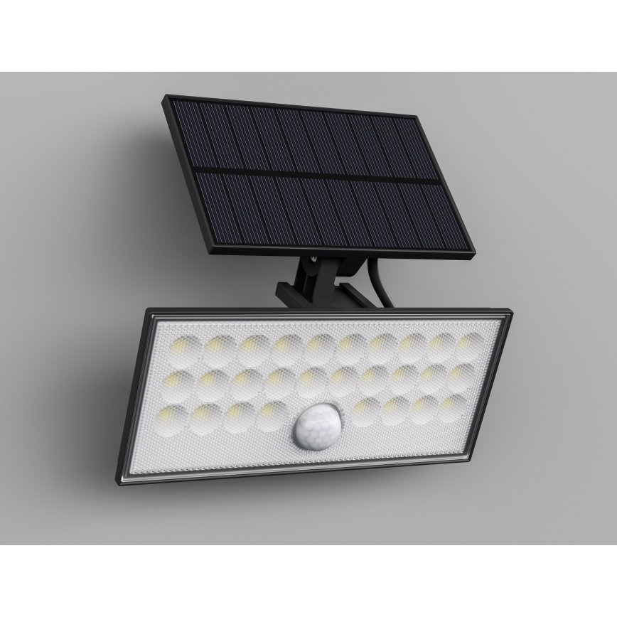 Top Light - Soldrevet LED vægprojektør med sensor HELEON VARIO LED/8W/3,7V IP65 4000K 2200 mAh + fjernbetjening
