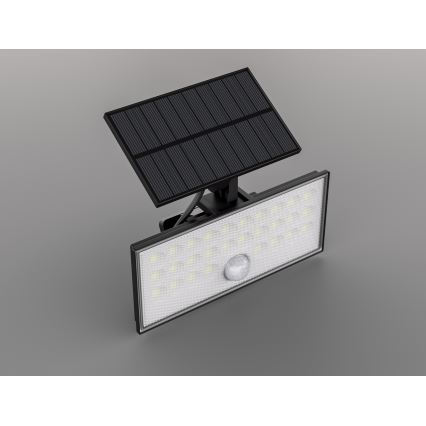 Top Light - Soldrevet LED vægprojektør med sensor HELEON VARIO LED/8W/3,7V IP65 4000K 2200 mAh + fjernbetjening
