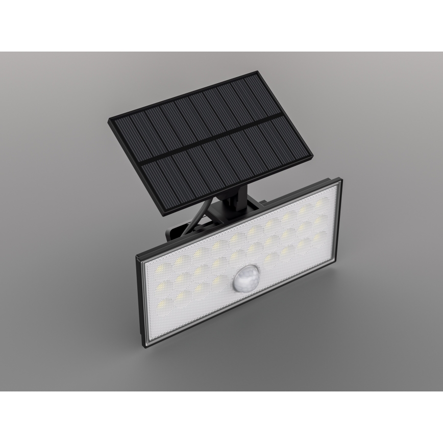 Top Light - Soldrevet LED vægprojektør med sensor HELEON VARIO LED/8W/3,7V IP65 4000K 2200 mAh + fjernbetjening