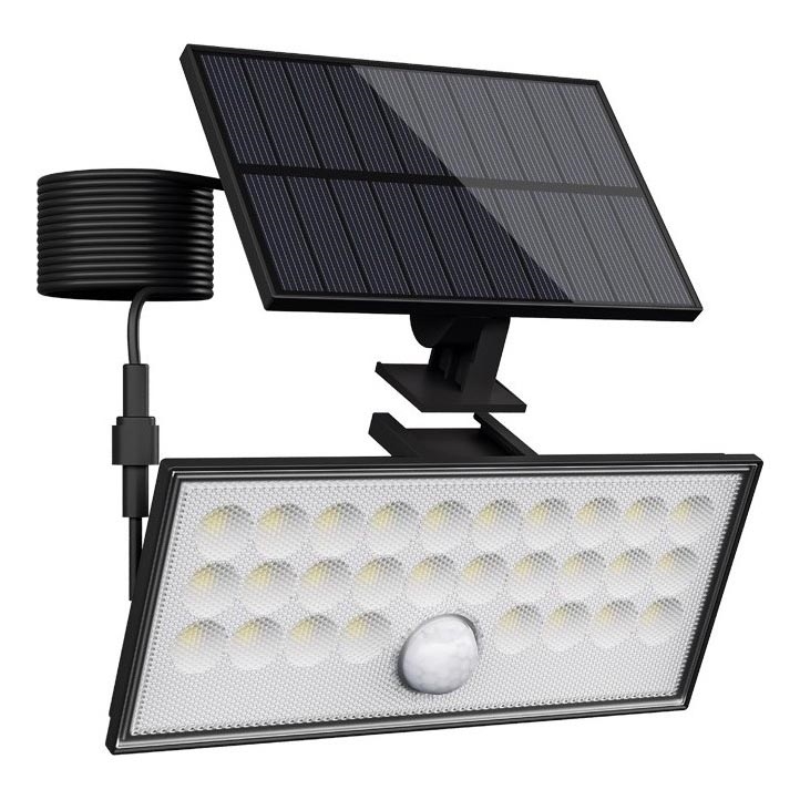 Top Light - Soldrevet LED vægprojektør med sensor HELEON VARIO LED/8W/3,7V IP65 4000K 2200 mAh + fjernbetjening