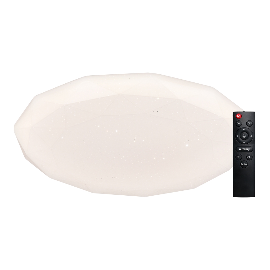 Top Light - LED-dæmpbar loftlampe til badeværelse SPARKLE LED/60W/230V 3000–6500K IP44 Ø 49 cm hvid + fjernbetjening