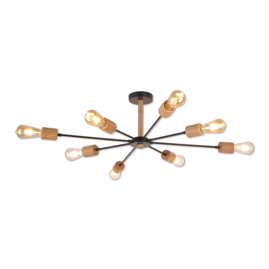 Top Light Star 8 - Pendellampe STAR 8xE27/40W/230V fyrretræ