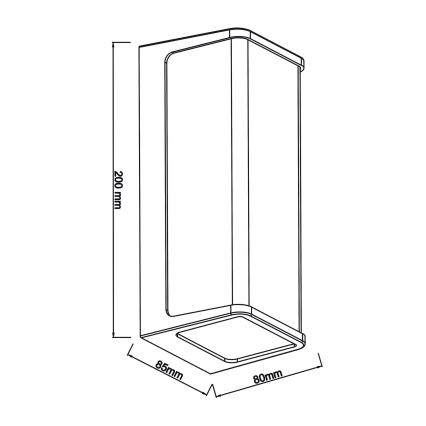 Top Light - Udendørs LED væglampe BLOCK LED/10W/230V IP65 4000K