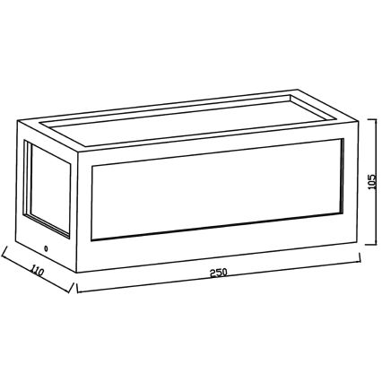 Top Light - Udendørs LED væglampe BURGOS LED/20W/230V IP44 4000K