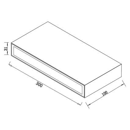 Top Light - Udendørs LED væglampe OBLIGO LED/12W/230V IP65 sort