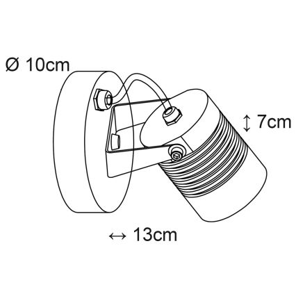 Top Light - Udendørs LED væglampe IBIZA LED/5W/230V IP54