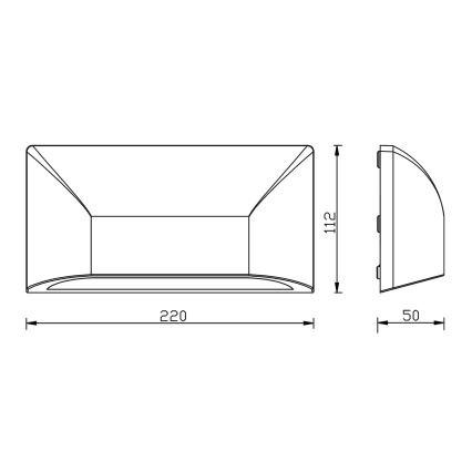 Top Light - Udendørs LED væglampe LED/6W/230V IP65