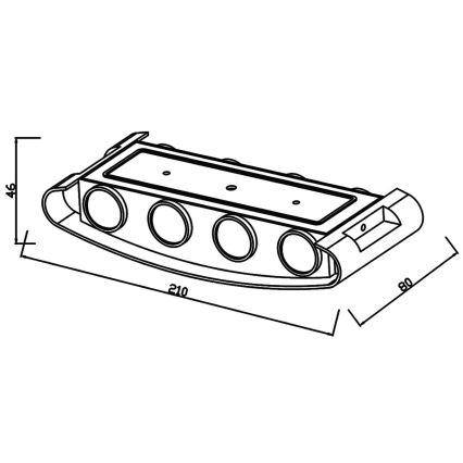 Top Light - Udendørs LED væglampe RAY B LED/8W/230V IP44 4000K hvid