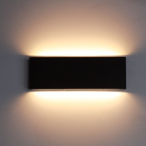 Top Light - Udendørs LED væglampe OBLIGO LED/12W/230V IP65 sort