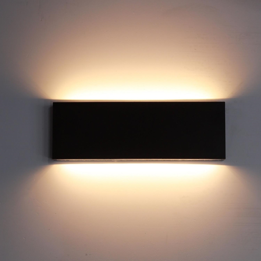 Top Light - Udendørs LED væglampe OBLIGO LED/12W/230V IP65 sort