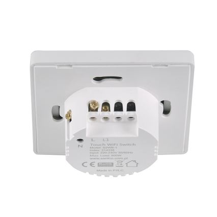 Touch-kontakt 1-polet SMART 800W/230V hvid Wi-Fi Tuya