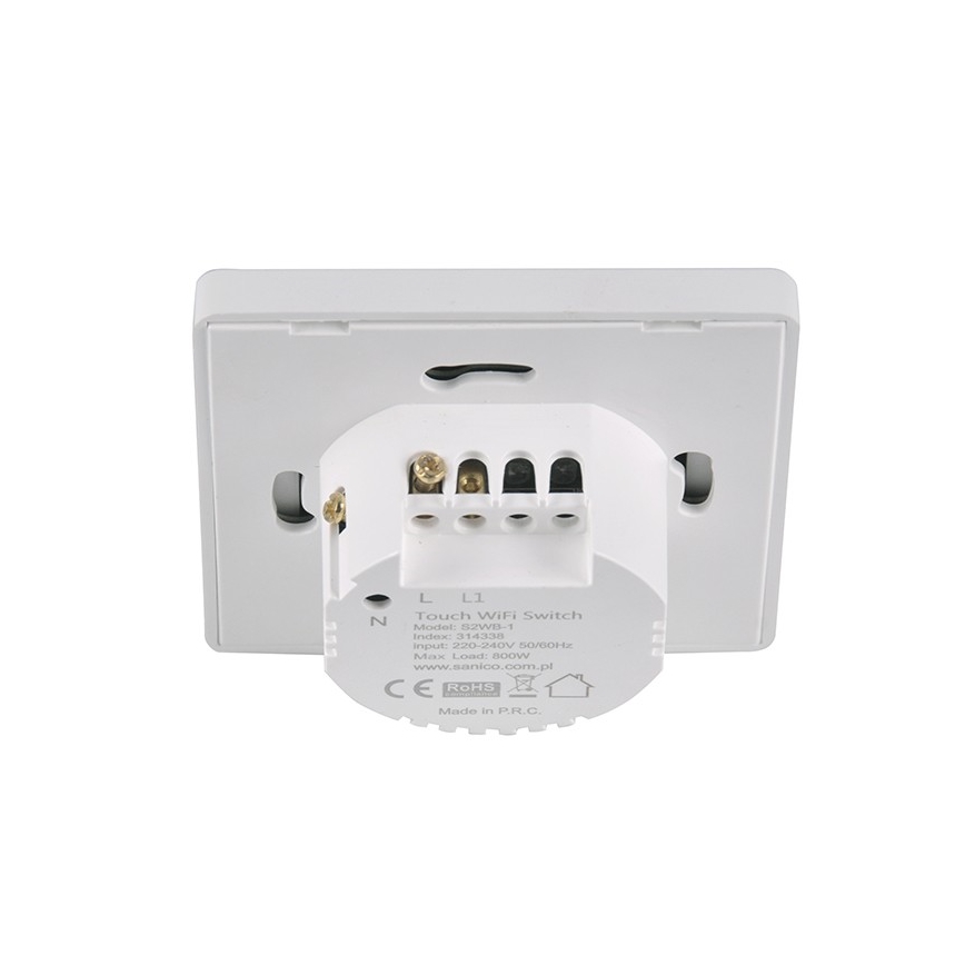 Touch-kontakt 1-polet SMART 800W/230V hvid Wi-Fi Tuya