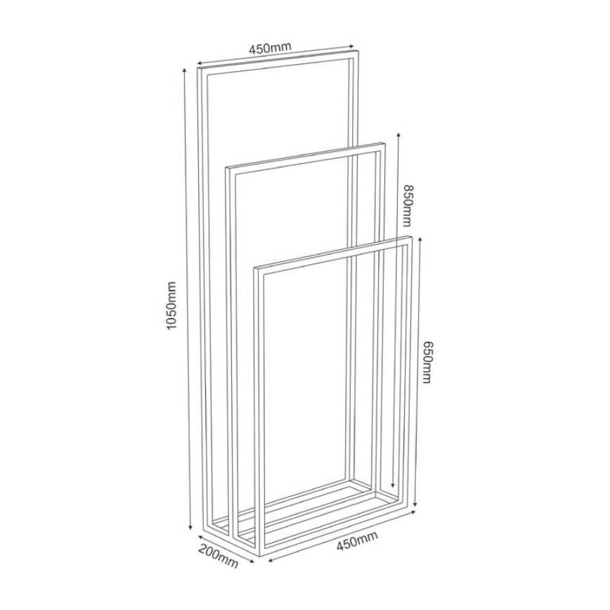 Towel holder 105x45 cm hvid