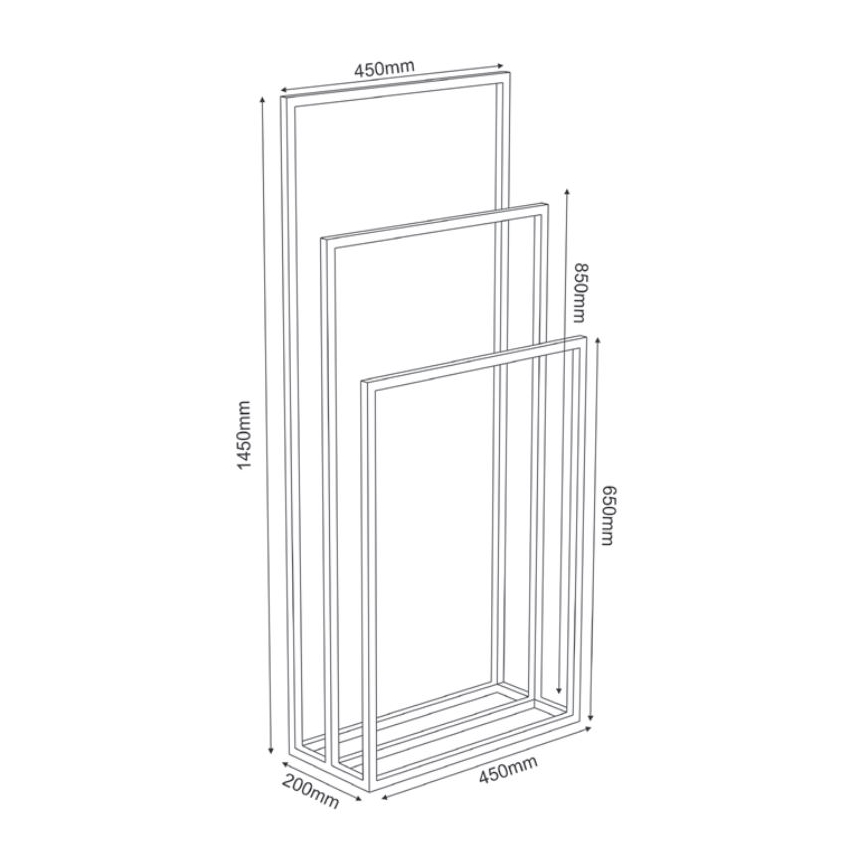 Towel holder 105x45 cm hvid