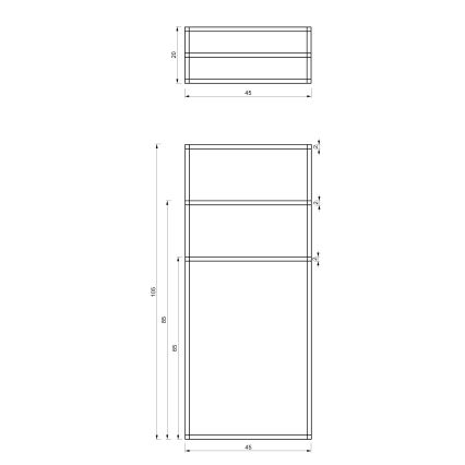 Towel holder 105x45 cm sort