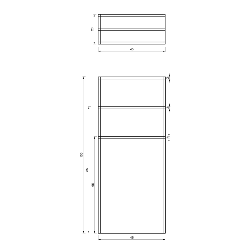 Towel holder 105x45 cm sort