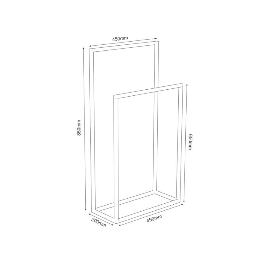 Towel holder 85x45 cm hvid