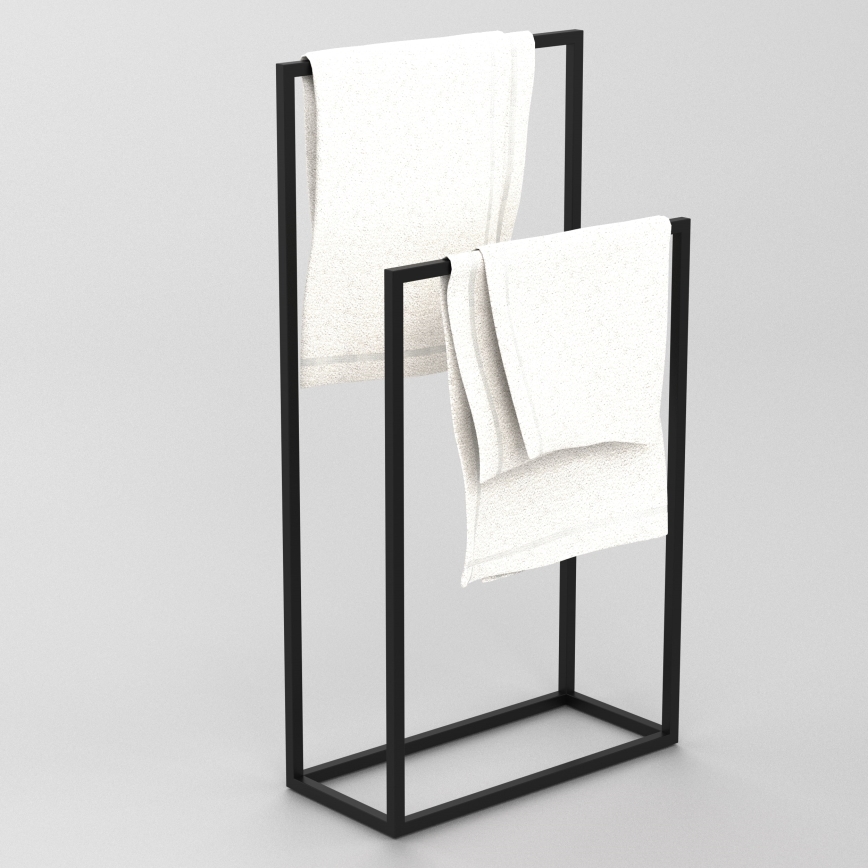 Towel holder 85x45 cm sort