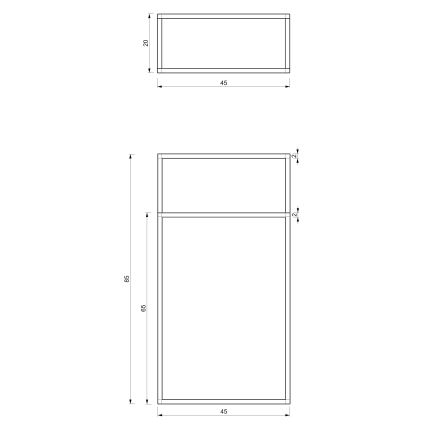 Towel holder 85x45 cm sort