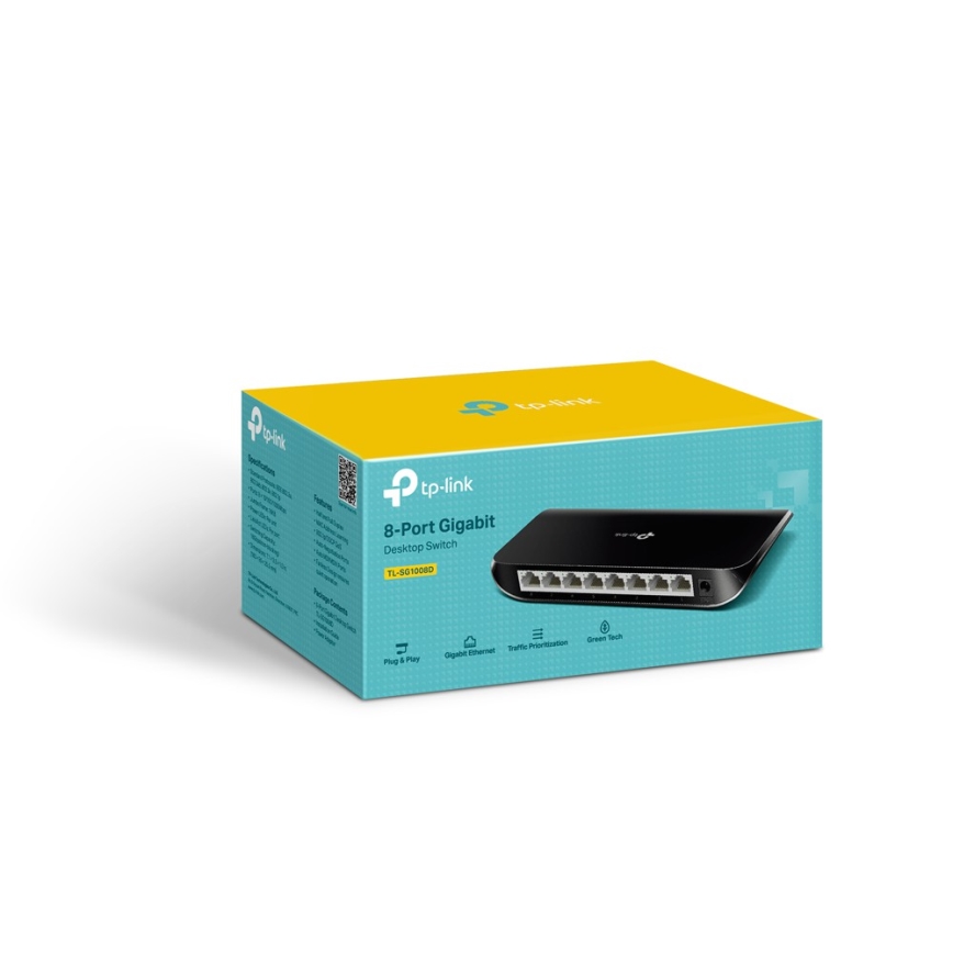 TP-Link - 8-ports Gigabit bordswitch
