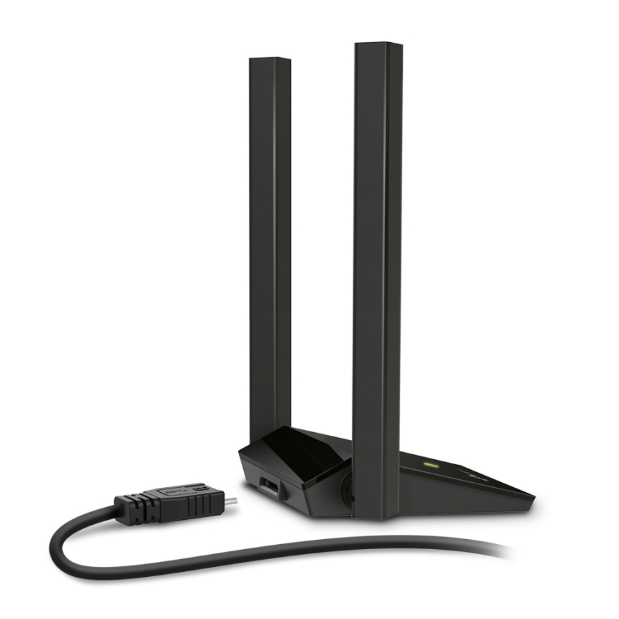TP-Link - Archer T4U Plus Wi‑Fi: Trådløs USB-netværksadapter med antenner med høj forstærkning