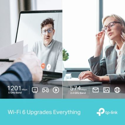 TP-Link - Dobbeltbåndet trådløs USB-adapter med Wi-Fi 6