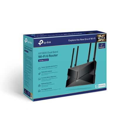 TP-Link - Dobbeltbåndet Wi-Fi 6-router