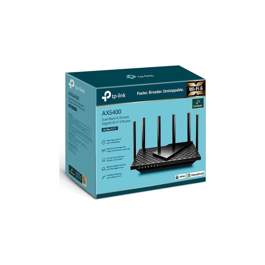 TP-Link - Dobbeltbånds Gigabit Wi‑Fi 6-router