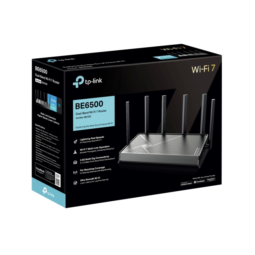 TP-Link - Dobbeltbånds Wi-Fi 7-router Archer BE400