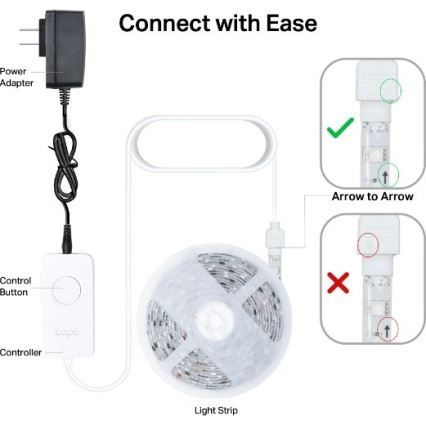 TP-Link - Dæmpbar LED RGBW-bånd 5 m LED/13W/230V Wi-Fi