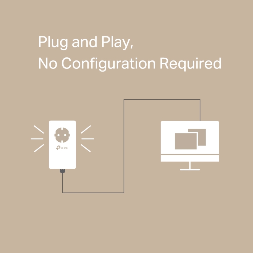 TP-Link - Gigabit Powerline-sæt med gennemgangsudtag