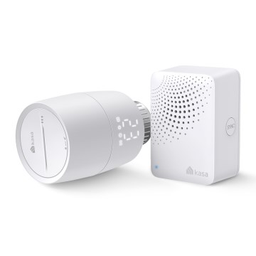 TP-Link - Grundsæt med termostatisk ventilhoved med LCD-display, 2×AA, Tuya
