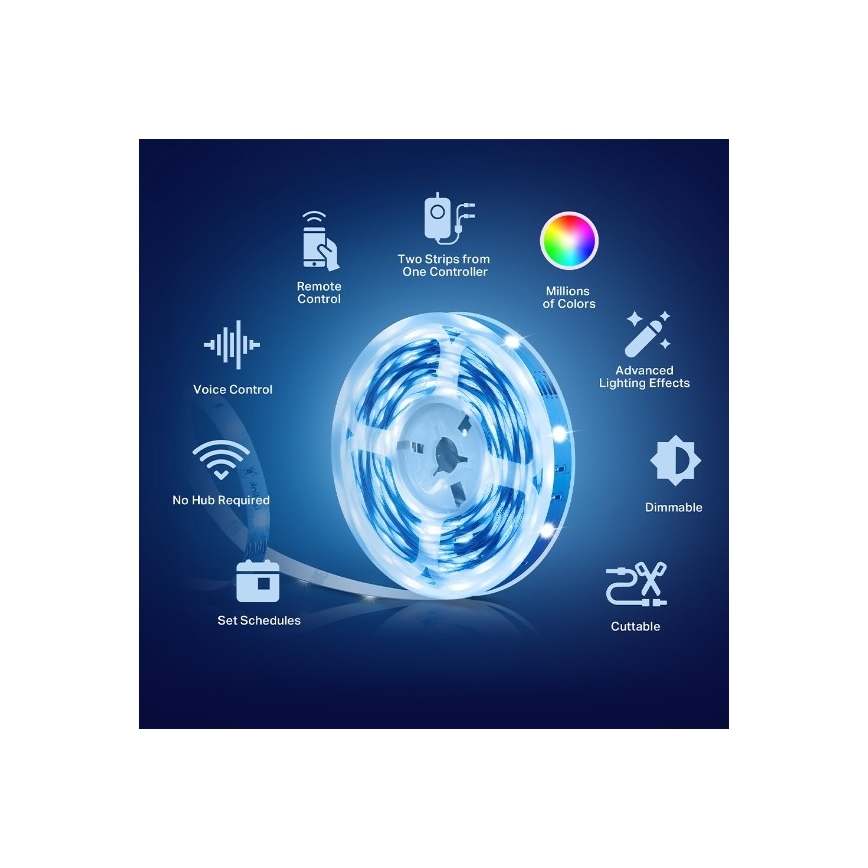 TP-Link - LED RGBW dæmpbar lysstribe 5 m LED/20,5W/230V Wi-Fi