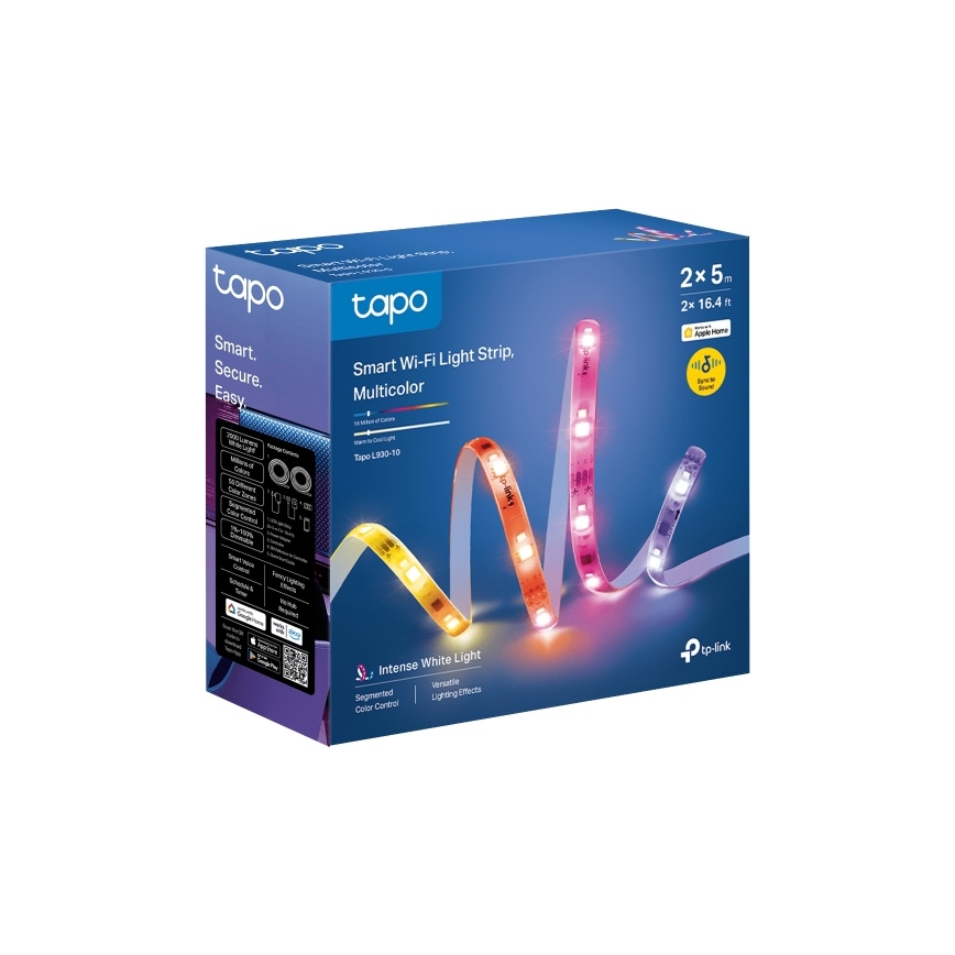 TP-Link - RGBW, dæmpbar LED-strimmel 5 m / 24 W / 230 V / Wi-Fi